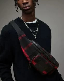 Cheap 🥰 Check Bumbag Red/Black 😉