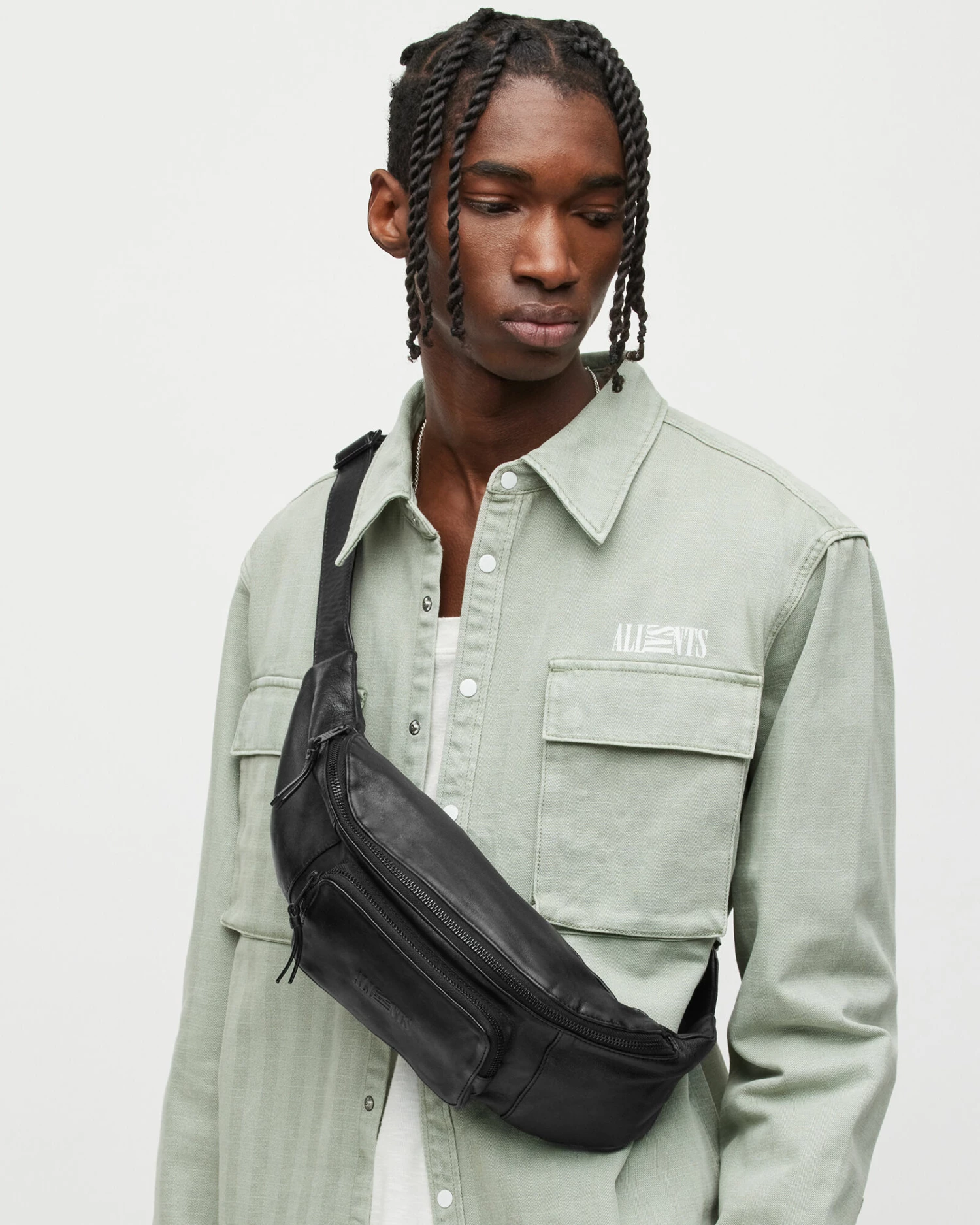 Brand new ⌛ Oppose Leather Bum Bag Black ❤️ 1 Brand new ⌛ Oppose Leather Bum Bag Black ❤️