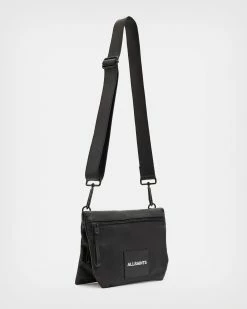Budget 🧨 Foldover Leather Crossbody Bag Black 👏 -Men's Shirts popular shop MB511X 5 4