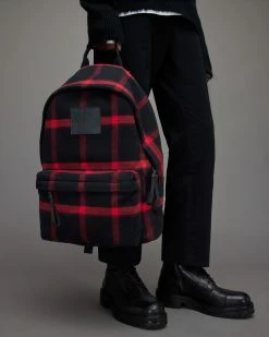 Discount 👍 Carabiner Check 🎒 Backpack Red/Black 👏 -Men's Shirts popular shop MB520X 251 4