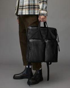 Best Pirce 👏 Force Leather 🎒 Backpack Black 😉