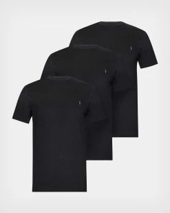Coupon 👏 Brace Brushed Cotton 3 Pack T-Shirts Black ✨