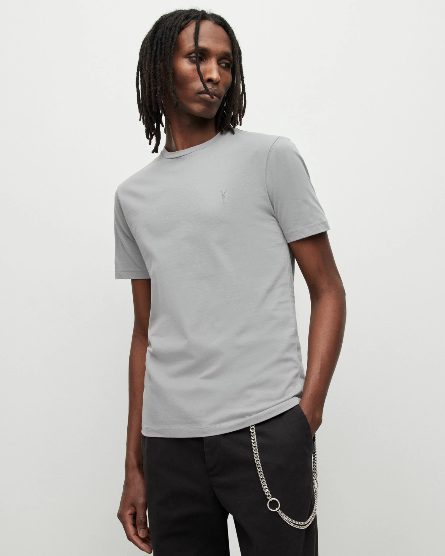 Best Sale ๐ Brace Crew Brushed Cotton T-Shirt Tin Grey ๐ 2 Best Sale ๐ Brace Crew Brushed Cotton T-Shirt Tin Grey ๐ - Image 2