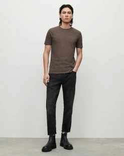 Cheapest 🛒 Brace Brushed Cotton Contrast T-Shirt Mink Brown 🛒 -Men's Shirts popular shop MD152X 5731 3