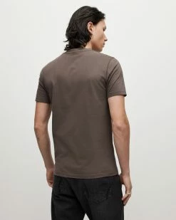 Cheapest 🛒 Brace Brushed Cotton Contrast T-Shirt Mink Brown 🛒 -Men's Shirts popular shop MD152X 5731 5