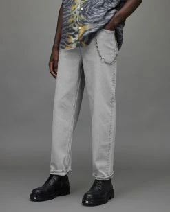 Best deal 🔥 Reeves Loose Fit 👖 Jeans Light Grey 👏