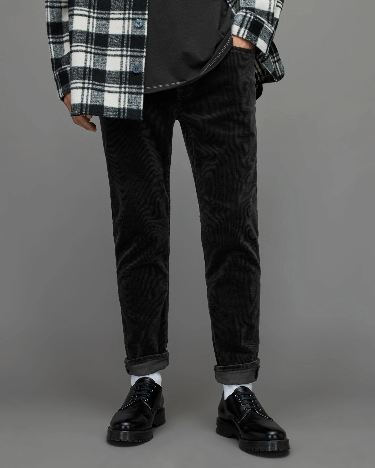 Best Sale 🔥 Dean Corduroy Cropped Slim 👖 Jeans Washed Black 🛒 2 Best Sale 🔥 Dean Corduroy Cropped Slim 👖 Jeans Washed Black 🛒 - Image 2