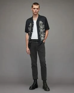 Best Pirce ✔️ Jack Cropped Tapered 👖 Jeans Washed Black 🧨