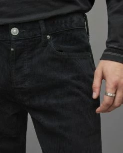 Best Sale 🤩 Rex Slim Corduroy 👖 Jeans Black 🎁 -Men's Shirts popular shop ME050X 5 3