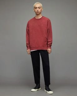 Wholesale 👍 Saka Crew Sweatshirt Auburn Red 🔔 -Men's Shirts popular shop MF068X 7855 3