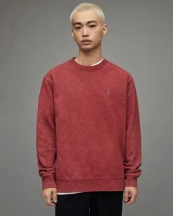 Wholesale 👍 Saka Crew Sweatshirt Auburn Red 🔔 -Men's Shirts popular shop MF068X 7855 5