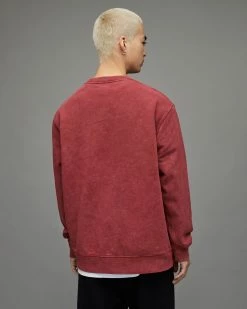 Wholesale 👍 Saka Crew Sweatshirt Auburn Red 🔔 -Men's Shirts popular shop MF068X 7855 6