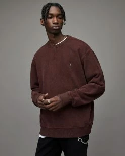 Promo ⌛ Sonny Crew Sweatshirt Maroon Red ❤️