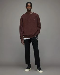 Promo ⌛ Sonny Crew Sweatshirt Maroon Red ❤️ -Men's Shirts popular shop MF070X 4657 3