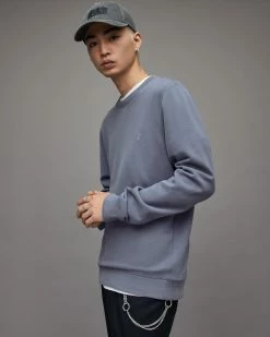 Best Sale ✔️ Raven Crew Sweatshirt Dull Blue 🧨 -Men's Shirts popular shop MF076X 8063 4