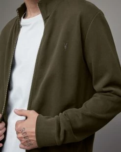 Budget ⌛ Raven Zip Funnel Sweatshirt Park Green ⌛ -Men's Shirts popular shop MF090X 8042 4