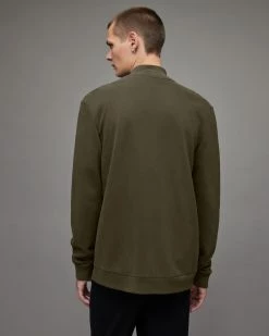 Budget ⌛ Raven Zip Funnel Sweatshirt Park Green ⌛ -Men's Shirts popular shop MF090X 8042 5