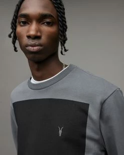 Buy 🎉 Lobke Crew Sweatshirt STEREO GRT/JET BLK ❤️ -Men's Shirts popular shop MF096X 8071 2