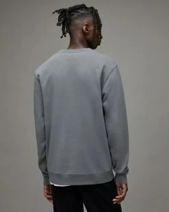 Buy 🎉 Lobke Crew Sweatshirt STEREO GRT/JET BLK ❤️ -Men's Shirts popular shop MF096X 8071 4