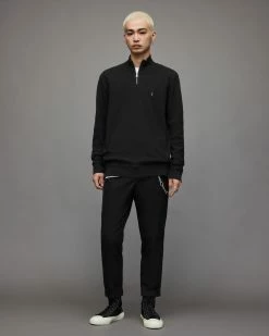 Outlet ✔️ Muse Half Zip Funnel Sweatshirt Jet Black 🎉 -Men's Shirts popular shop MF102X 451 3