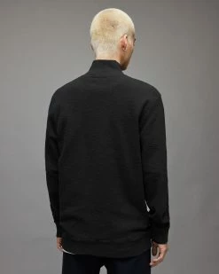 Outlet ✔️ Muse Half Zip Funnel Sweatshirt Jet Black 🎉 -Men's Shirts popular shop MF102X 451 5