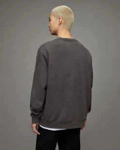 Coupon 🥰 Olsen Crew Sweatshirt Washed Black ✨ -Men's Shirts popular shop MG267X 162 4