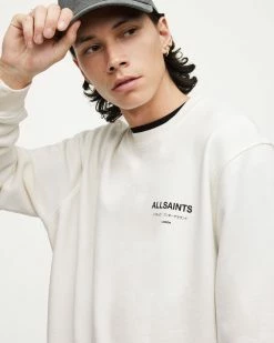 Wholesale 🔔 Underground Crew Sweatshirt Ashen White ✨ -Men's Shirts popular shop MG343X 7266 6