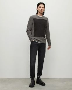 Wholesale 🎉 Lobke Knitted Crew Jumper Charcoal Marl 🎁 -Men's Shirts popular shop MK050Y 811 3