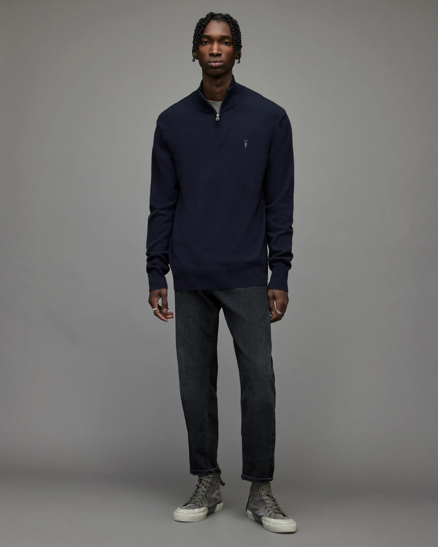 Best deal ๐ Kilburn Zip Funnel Sweatshirt Deep Blue ๐ 3 Best deal ๐ Kilburn Zip Funnel Sweatshirt Deep Blue ๐ - Image 3