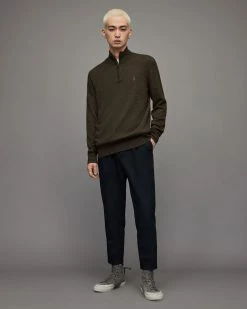 Budget 💯 Kilburn Zip Funnel Neck Sweatshirt Park Green Marl 🔥 -Men's Shirts popular shop MK137X 8048 3