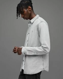 Buy 🛒 Gleason Ramskull Denim 👕 Shirt Grey 🧨 -Men's Shirts popular shop MR008U 7 4