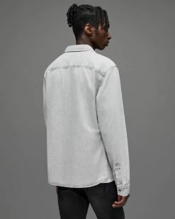 Buy 🛒 Gleason Ramskull Denim 👕 Shirt Grey 🧨 -Men's Shirts popular shop MR008U 7 6