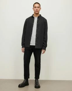 Buy 🎁 Gleason Denim 👚 Shirt Washed Black 😀 -Men's Shirts popular shop MR016W 162 3 1