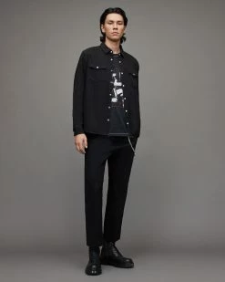 Coupon 🎉 Ludlow Denim 👚 Shirt Jet Black ⌛ -Men's Shirts popular shop MR017X 451 3