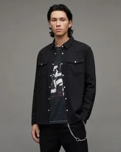 Coupon 🎉 Ludlow Denim 👚 Shirt Jet Black ⌛ -Men's Shirts popular shop MR017X 451 6