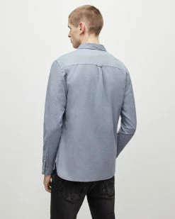 New 😉 Hawthorne Ramskull Stretch 👚 Shirt Amethyst Blue 🔔 -Men's Shirts popular shop MS004Y 8182 5 2