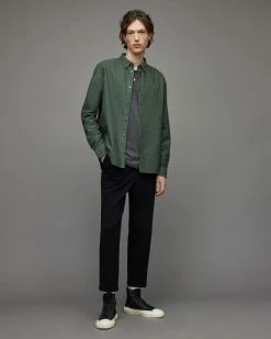 New 🥰 Hermosa Ramskull Relaxed 👕 Shirt Moore Green 👍 -Men's Shirts popular shop MS016X 7820 3