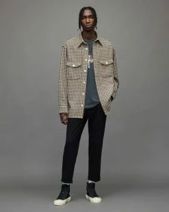 Cheapest 😍 Edenwald Check 👚 Shirt Ecru 🌟 -Men's Shirts popular shop MS019X 35 3