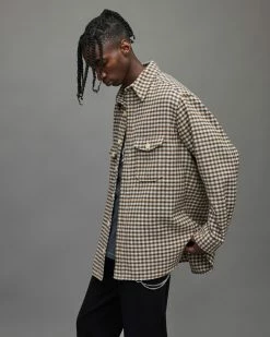 Cheapest 😍 Edenwald Check 👚 Shirt Ecru 🌟 -Men's Shirts popular shop MS019X 35 4