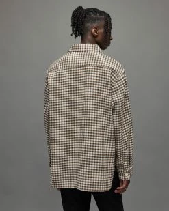 Cheapest 😍 Edenwald Check 👚 Shirt Ecru 🌟 -Men's Shirts popular shop MS019X 35 5