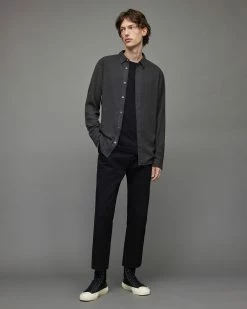 Brand new 🥰 Hemlock Ramskull 👚 Shirt Charcoal Melange ✨ -Men's Shirts popular shop MS023V 1148 3