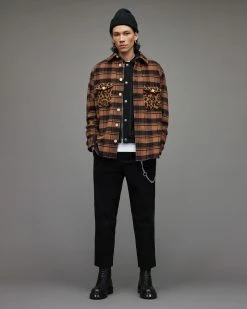 Promo 👍 Glasco Checked 👚 Shirt Beige 🤩