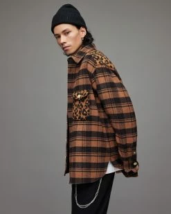 Promo 👍 Glasco Checked 👚 Shirt Beige 🤩 -Men's Shirts popular shop MS024X 22 4