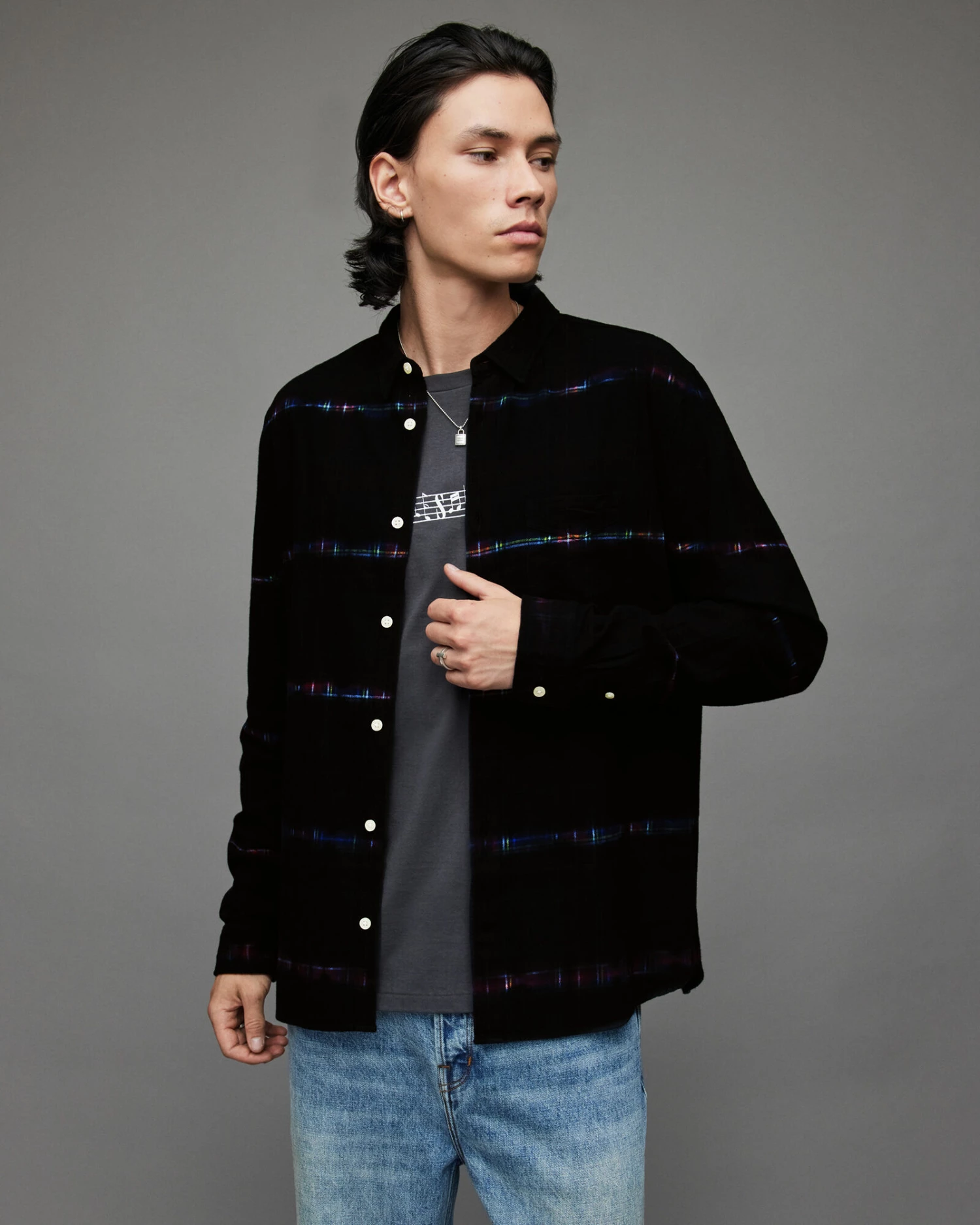 Hot Sale ๐ Claverack Tie Dye Checked ๐ Shirt Ink ๐ 1 Hot Sale ๐ Claverack Tie Dye Checked ๐ Shirt Ink ๐