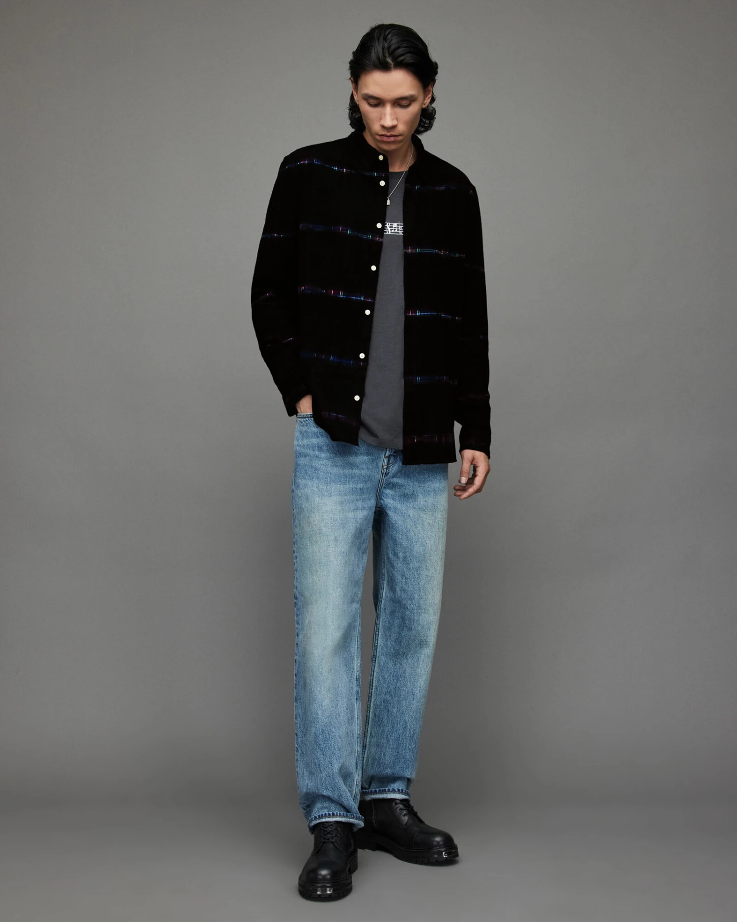 Hot Sale ๐ Claverack Tie Dye Checked ๐ Shirt Ink ๐ 4 Hot Sale ๐ Claverack Tie Dye Checked ๐ Shirt Ink ๐ - Image 4