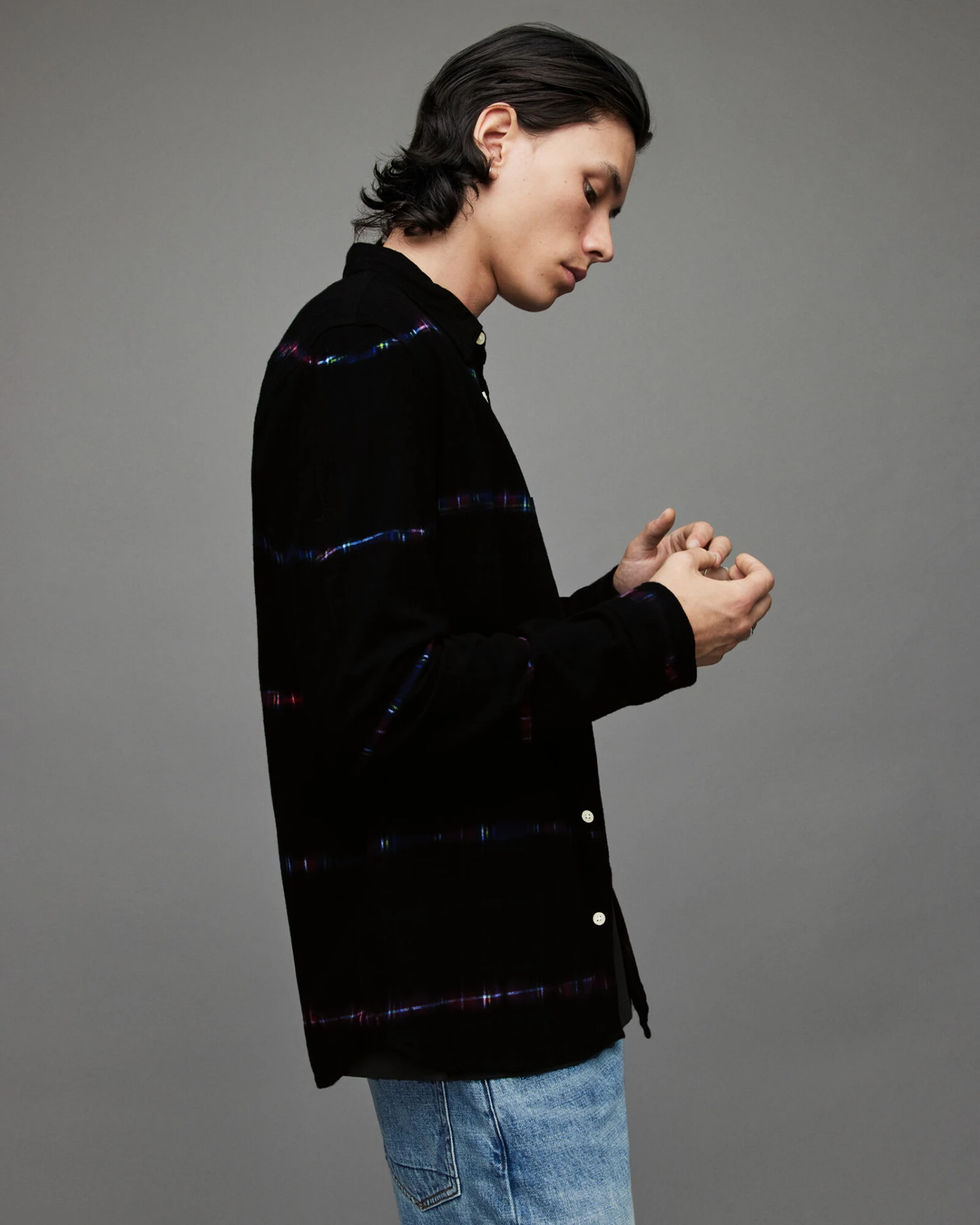 Hot Sale ๐ Claverack Tie Dye Checked ๐ Shirt Ink ๐ 5 Hot Sale ๐ Claverack Tie Dye Checked ๐ Shirt Ink ๐ - Image 5