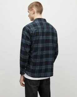 Cheapest 😀 Voltana Checked 👚 Shirt Ink ❤️ -Men's Shirts popular shop MS033Y 360 4 2