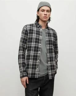 Best Sale 🤩 Vilotta Checked 👚 Shirt Black 🔔