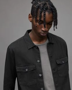 Deals ⭐ Spotter Military 👚 Shirt Black 💯 -Men's Shirts popular shop MS050P 5 2 2