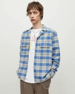 Best deal 🧨 My Way Checked 👕 Shirt Blue 🧨